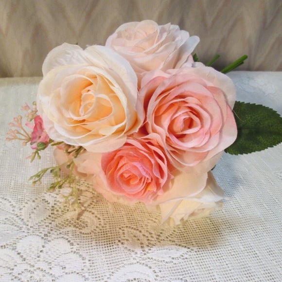 David Tutera Accents Pink Rose Artificial Floral Bushnew Poshmark